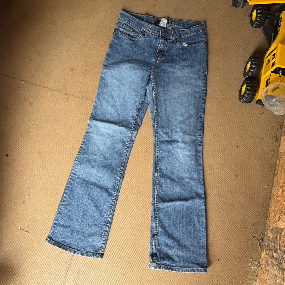 7/8P - Jordache Women's Light Blue Flare Jeans